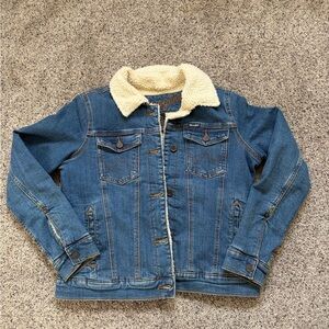 Wrangler Blue Jean Jacket with Sherpa Lining